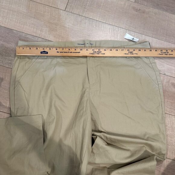 OLD NAVY WOMENS KHAKI PANTS SIZE 20 ADJUSTABLE WAIST NEW SKINNY STRETCH - Picture 5 of 13